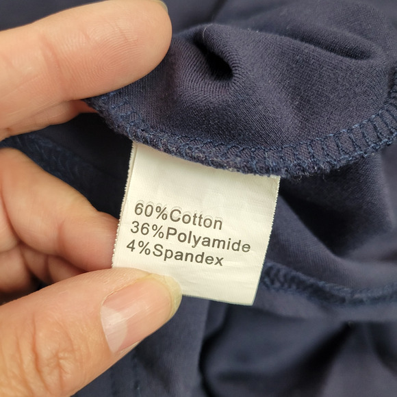 Sarin Mathews Junior's L Navy Off Shoulder Hi Low Dress Short Sleeve Homecoming - Picture 4 of 4